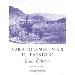 CAHUZAC:VARIATIONS SUR UN AIR DU PAYS DOC CLARINETTE ET PIANO