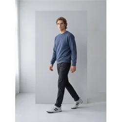 Sinsay - Basic crewneck duks sa dodatkom pamuka - mornarsko