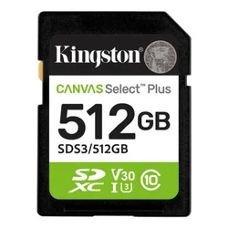 Kingston Canvas SelectPlus gen 3 SD mem.kart.512GB