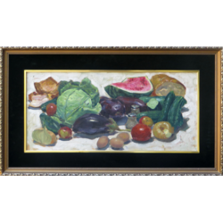 Povrće, Ulje na platnu, 26 x 55 cm