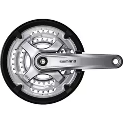 POGON SHIMANO TOURNEY FC-TY701 48X38X28T 6/7/8 BRZINA 175mm SQUARE CRNI SA ZAŠTITOM OD LANCA