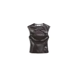 Bershka Top temno siva