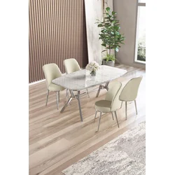 Hanah Home Trpezarijski set, 5 komada, Svetlozeleni