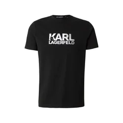 Karl Lagerfeld Majica  črna / srebrna