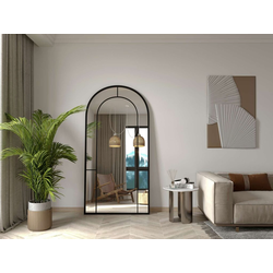 Hanah Home Podno ogledalo Rounda, 90 cm x 180 cm, Crno