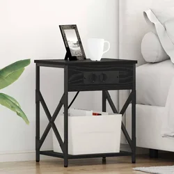 Noćni ormar 2 pcs Crni hrast 41 x 31 x 51 cm Konstruirano drvo