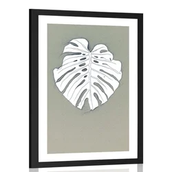 Plakat s paspartujem bel list monstere - 20x30 no frame