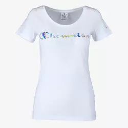Champion LADY SHINE LOGO T-SHIRT, ženska majica, bela 113696-WW001