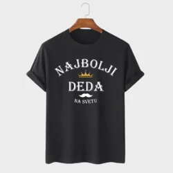 MAFIMI Muška majica Najbolji deda, Crna