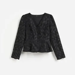 Reserved - Bluza sa žakard dezenom