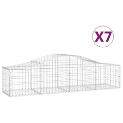 Lučne gabionske košare 7 kom 200x50x40/60 cm pocinčano željezo