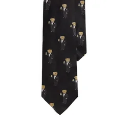 Polo Ralph Lauren Kravata MARTINI BEAR rjava/črna/bela