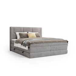Esposa BOXSPRING POSTELJA 140 cm x 200 cm , tekstil rjavosiva