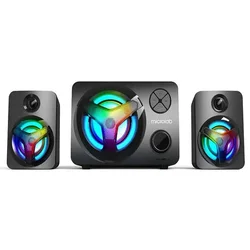 MICROLAB Bluetooth zvučnik 2.1 U210/11W/USB Napajanje/3.5MM,SD, FM/ 7 LED osvetljenja crni