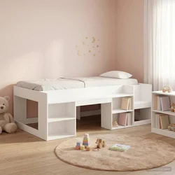 Krevet za djecu s ladicama Bijela 75 x 190 cm Konstruirano drvo
