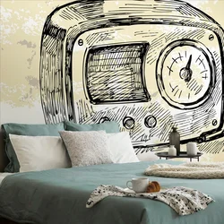 Samolepilna tapeta retro elektronika - 147x270