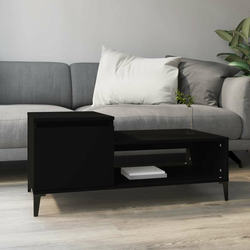 Den Klubska mizica Črna 100x50x45 cm inženirski les