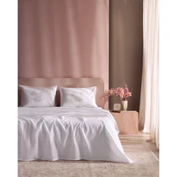 Madame Coco Set letnje posteljine Mathilda, Dvokrevetni, Pique, Beli