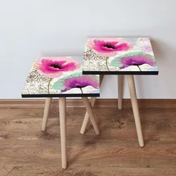 Hanah Home Set klub stočića 2Shp300, 2 komada, Šareni