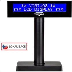 Virtuos LCD zaslon za stranke Virtuos FL-2026MB 2x20, USB, črn