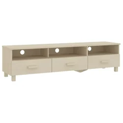 Vidaxl TV omarica HAMAR medeno rjava 158x40x40 cm trdna borovina