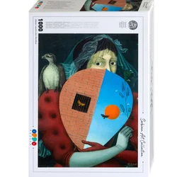 Milena Pavlović Barilli - Autoportret sa štitom i orlom Puzzla Serbian Art Collection