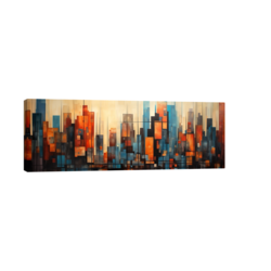 Canvas Slika na platnu Šareni grad, Bez rama, 120x40 cm