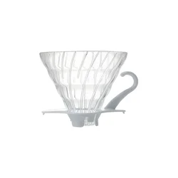 Hario V60-01 Stekleni dripper - bela