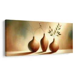 Slika zlate vaze z listi - 140x70
