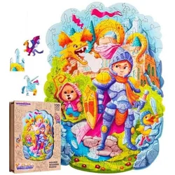 Puzzler Sestavljanke lesene, barvne - Pogumni vitez