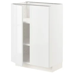 METOD Podni element s policama/2 vrata, bela/Ringhult bela, 60x37 cm
