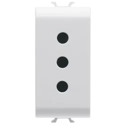 Gewiss Chorus, utičnica 2P+E 10A, 1M, bela ( Gw10201 )
