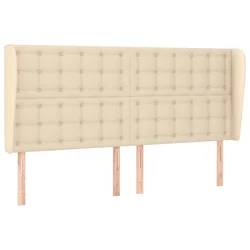 Uzglavlje s ušima krem 203x23x118/128 cm od tkanine