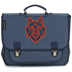 Caramel & Cie Školski ranac Medium Blue Wolf, Plavi
