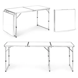 ModernHome Sklopivi sto za kampovanje, 180x60cm, Beli