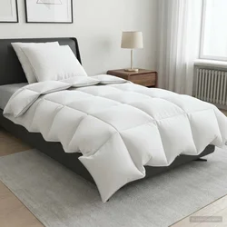 90% Gosji puh set odej FULDA 3 kos 155 x 220 cm 210 GSM Bela