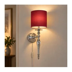 BRILAGI - Zidna lampa NUBILA 1xE27/60W/230V sjajni hrom/pompejska crvena
