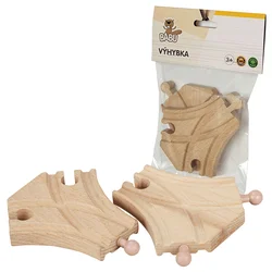 Vlaki BABU - Razcepljena tirnica 9,5 cm, 2 kom