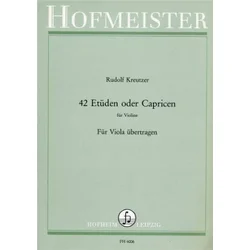 KREUTZER R.:42 ETUDEN ODER CAPRICEN/42 STUDIES OR CAPRICES FOR VIOLA