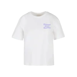 Mister Tee Majica Dreams Over Reality indigo / bela