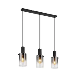Globo 15907-3H - Luster na sajli FLORENTINA 3xE27/40W/230V crna