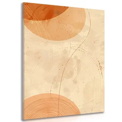 Slika krogi in linije Peach Fuzz - 80x120