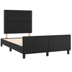 Vidaxl Posteljni okvir brez vzmetnice črn 120x190 cm