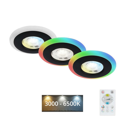 Briloner - SET 3x LED RGBW prigušiva kupatilska svetla LED/5W/230V IP44 + daljinski upravljač