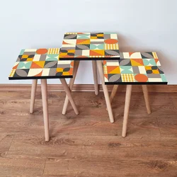 Hanah Home Set klub stočića 3Shp23, 3 komada, Plava