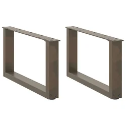 Noge za klub stolić U-oblik 2 kom Prirodni čelik 70 x (30-31) cm Čelik
