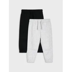 Sinsay - Pamučne jogger pantalone 2 pack - crno