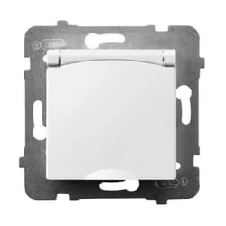Ospel - Spoljašnja kućna utičnica bez okvira 230V ARIA IP44 bela