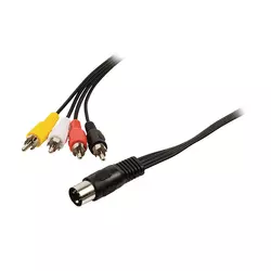Kabl DIN 5-pol M - 4xRCA M, 1.2m