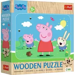 Drvena puzzla 24 dela peppa pig